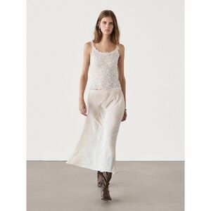 Massimo Dutti Womens Lace Top Shirt Small S Ivory Cream 6870/770 NWT